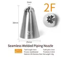 304 stainless steel piping nozzle 2F seamless flower tip for cake frosting decoration - 2F (Cherry Blossom)