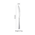 Poliertes Edelstahl-Tafelmesser für Steak mit Maßen von 23,1 cm Länge und 2 cm Breite - 1010 Tafelmesser