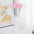 Handmade crochet pink calla lilies set in white vase for home decor, 4-piece bunch - Pink Calla Lily