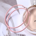 Boucles d'oreilles créoles rondes rose mat avec finition douce au toucher pour femme - Peinture Caoutchouc Rose