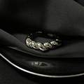 Retro S925 sterling silver twist braided ring in gunmetal finish with metallic luster - Deep Silver Twisted Braid Style (JZ0771)