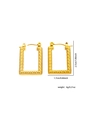 Gold Greek Key Rectangular Hoops ZJGE0200