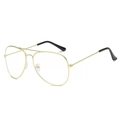 Gold Frame White Lens