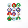 Christmas theme round stickers set featuring Santa and Snowman in 18x13cm size - Christmas Sticker - House