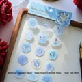 3D vintage rose and moon wax seal style epoxy stickers for journal decoration - Rose Psalm Vintage