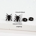 Close-up of black spider studs showing 0.9cm height and 0.8cm width dimensions - 054 Spider Black