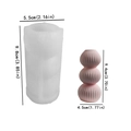 DIY silicone mold for vertical striped triple ball pillar candles and plaster vases - Three-Ball Stripe
