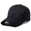 Casquette de baseball bleu foncé avec logo YS en tissu sergé résistant - Réglable / Bleu marine
