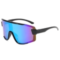Youth cycling sunglasses with lightweight black frame and gradient blue-purple lens - Black Frame Blue Coating