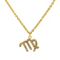 Collier avec pendentif signe de la Vierge en or 18k et cristaux de zircone - Style Vierge (SN226-6-45CM)