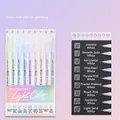 Languo 9-color set of light tone journaling pens with high coverage for drawing - Hazy Pastel 9-Color Set