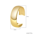 Bracciale rigido dorato minimalista con dimensioni: diametro 65 mm e larghezza 21 mm - Oro Sferico (MS-823)