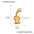 Goldener Fisch-Anhänger für Bambusarmband aus Edelstahl mit genauen Maßen - 2 Stück Goldener Fisch-Anhänger
