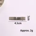 Barrette à cheveux Y2K en métal argenté, pince bec de canard minimaliste de 4,5 cm - Pince Bec de Canard Carrée Irrégulière (X1-455) / 4.5CM