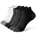 Lot de 6 paires de chaussettes de sport basses respirantes pour hommes en noir et gris - Taille Unique 39-47 / Multicolore