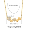 Minimalistische Goldkette mit Herzanhänger und Zirkonia Besatz auf weißem Grund - KN0393-Gold Fünf Verbundene Herzen