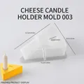 Stampo in silicone per portacandele a forma di formaggio con dimensioni 11,5x8,4cm fai-da-te - Stile 3 Portacandele Formaggio