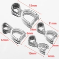 Set of S925 sterling silver pinch bails for pendants in various sizes 10mm to 15mm - 5mm / Silver