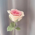 Handmade crochet pink and beige rose bouquet made of high quality yarn for gifting - Xuewu Nude Pink