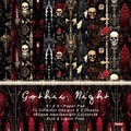 Gothic Night 6x6 inch paper pad with 12 vintage scrapbooking designs for DIY crafts - R2442 24 Sheets
