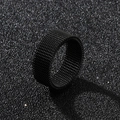 8mm breiter schwarzer Mesh-Ring aus Edelstahl mit industriellem Gitter-Design - US 6 / Schwarz
