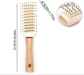 Vented hair brush with natural beech wood handle and cream white styling bristles - Vented Hair Brush