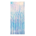 2m iridescent laser fringe curtain for birthday party and festive backdrop decoration - Plain Style / 1*1M / Iridescent Laser Blue