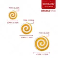 Orange and white swirl candy ornaments in three sizes for Christmas tree decor - Orange and White