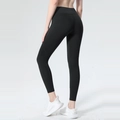 Schwarze Yoga-Leggings mit hoher Taille, Bauchkontrolle und Push-up-Effekt für das Training - S / Schwarz