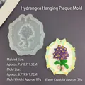 Moule détaillé en silicone d'hydrangée pour pendentifs d'arôme de voiture et savon - Moule d'étiquette d'hortensia