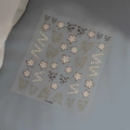 Detail von Co-569 Nagelstickern mit Leopardenmuster, Hibiskus und Buchstabe M Motiven - CO-569 Heißprägen Gold
