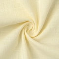 Vue détaillée du tissu en mélange de lin crème montrant la texture douce et le drapé - S / Jaune (100% Coton)