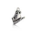 Antique silver alloy Christmas sled charm for DIY earrings and bracelet jewelry making - Boots