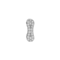 Silver 18k plated micro-pave letter accessory with sparkling clear gemstones - Silver I
