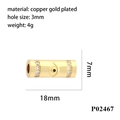 Détail d'une perle œil maléfique plaquée or 18 carats avec cristaux et paramètres - Perle Cylindrique Mauvais Œil(P02467)
