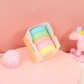 5-roll set of macaron solid color washi tape in blue, green, pink and yellow with organizer - Macaron Solid Color [2] 5 Rolls