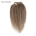 Brown to ash blonde gradient claw clip ponytail extension made of synthetic fiber - Brown to Ash Blonde