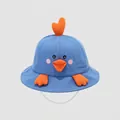 Schattige hemelblauwe katoenen bucket hat voor kinderen met een cartoon eendontwerp - Blauw / 50cm (1-3 Jaar)
