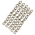 5cm adjustable golden metal extender chains with twisted oval links for jewelry DIY - 50Pcs Antique Bronze 5cm