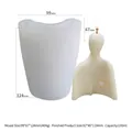 Stampo in silicone per candele a forma di padre con dimensioni e prodotto finito per sapone - Famiglia-Padre RX-61