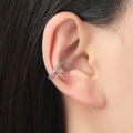 Silberne Schlangen-Ohrmanschette mit Schuppentextur, Punk-Stil Clip-Ohrring für Damen - Antiksilber Schlange (Rechts DZ-614)
