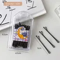 Black bobby pin set in cute cartoon storage box, 5cm length, essential hair styling tools - 2# Sleeping Polar Bear Straight Pins 30Pcs Box