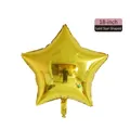 Golden star-shaped 18-inch aluminum foil balloon for birthday party and wedding decorations - 18-inch Star Gold
