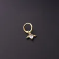 Squisiti orecchini a cuore con ali placcati in oro con zircone bianco da donna - Stile Ala di Cuore (336-1#)