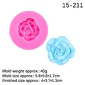 Rosa Silikonform in Rosenform mit Maßen 5,8 cm für Kuchen und Harzarbeiten - Rosa