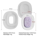 Oval silicone mold for Roman home decoration scented candle with embossed letter design - Oval 2-Piece Set-Transparent / Clear