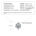 S925 sterling silver necklace with a 5mm D color moissanite diamond pendant - Mermaid Tears - 0.5 Carat