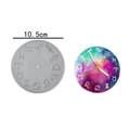 DIY resin clock mold featuring 12 constellations design, round silicone mold with 10.5cm diameter - Twelve Zodiac Signs (Small)