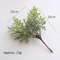 Artificial cypress branch for Christmas DIY, size 25x20cm, 13g green PE plastic foliage - Small Cypress Leaf