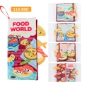 Libro de tela suave Food World para bebés con ilustraciones de comida y colas interactivas - Comida deliciosa (Estilo D)